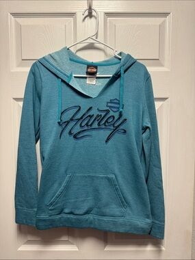 Harley-Davidson Teal Women's Pullover Hoodie